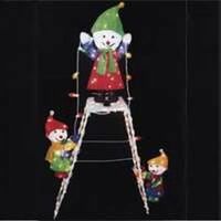 Lighted Tinsel Elves, 24in.
