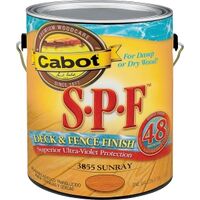 cabot spf deck & fence finish, 1 gal sunray