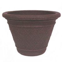 Molded Resin Flower Pot, 20"OD x 15"H Old Iron
