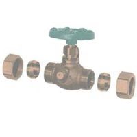 copper compression stop & waste valve, 3/4in.