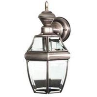 motion activated carriage light, antique silver