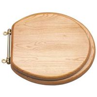 round toilet seat, 17in. natural oak