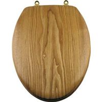 round toilet seat, 19in. oak