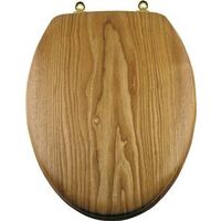 Round Toilet Seat, 19in. Oak