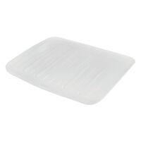 large dish drainer tray, clear