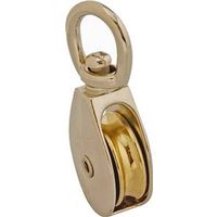 single sheave swivel pulley, 1 1/4in. nickel