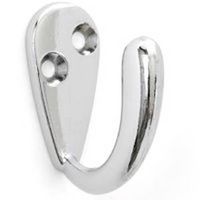single prong robe hook, chrome