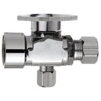 Three Way Quarter Valve, 5/8in. x 1/2in. x 3/8in.