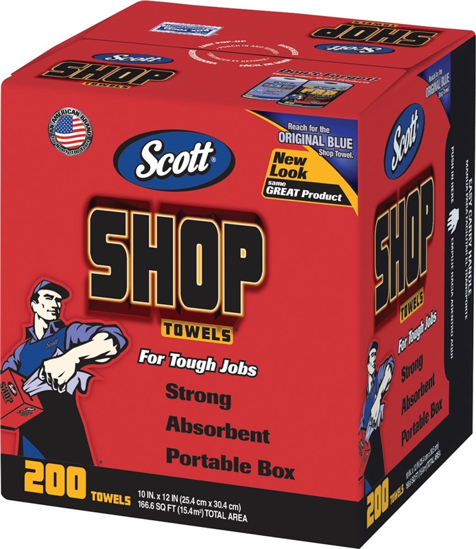 Scott Blue Pop-Up Box Shop Towels (200/Box) 75190 - The Home