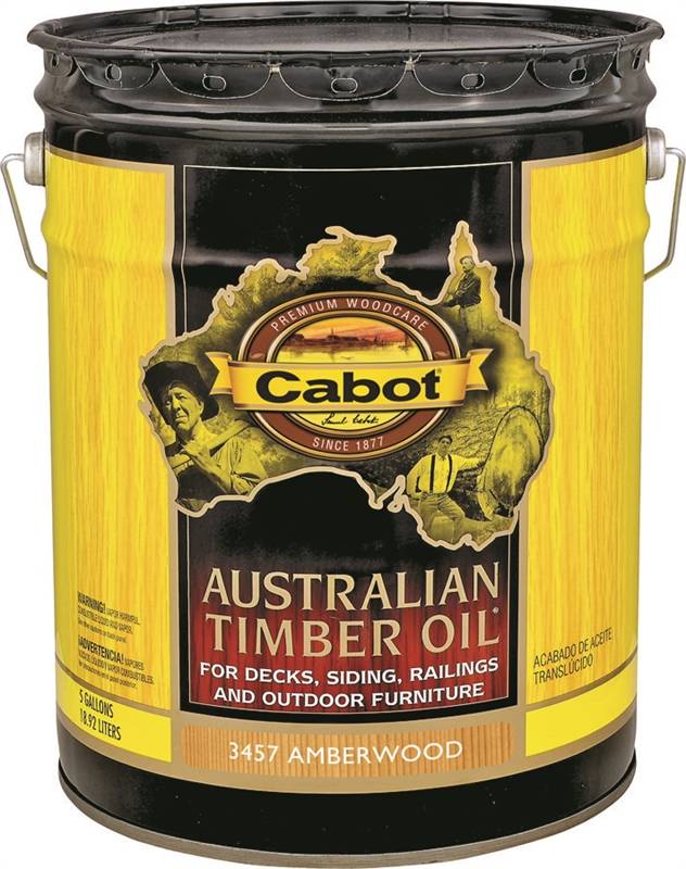 Cabot 3457 Australian Timber Oil Amberwood 5 Gal Can VORG0855551 3457