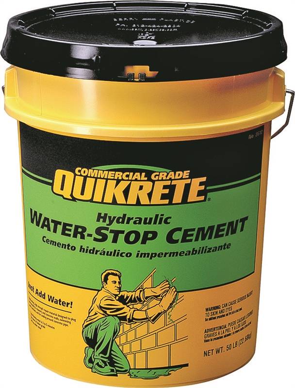 Quikrete 1126-50 Hydraulic Waterstop Cement, 50 lb, Pail, Gray to Gray
