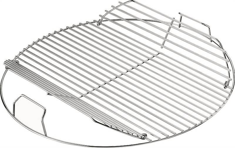 thumbnail image 2 of Weber 7433 Hinged Cooking Grate For 18" Charcoal Kettles – Nickel-Plated Steel, Flip-Up Sides For Easy Briquette Adding 2 of 11