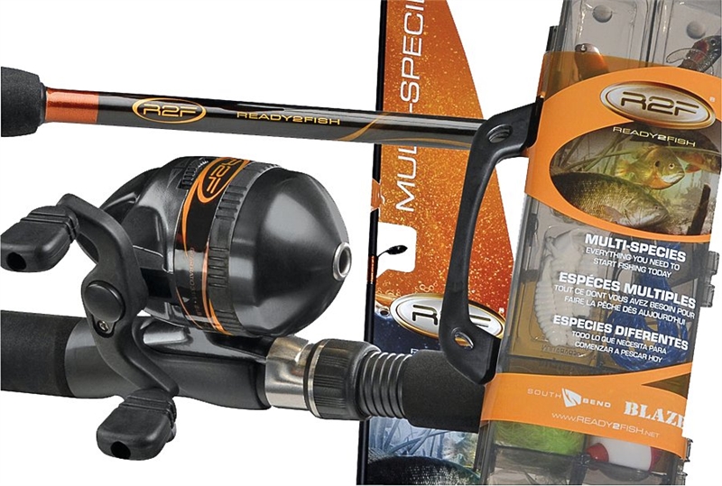 South Bend R2F Panfish Spinning Fishing Rod & Reel Combo w/ Tackle Kit, 5