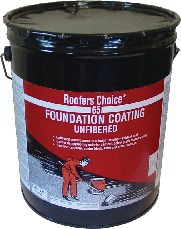 Roofers Choice RC065070 Non Fibered Foundation Coating 4 75 Gal Black Liquid