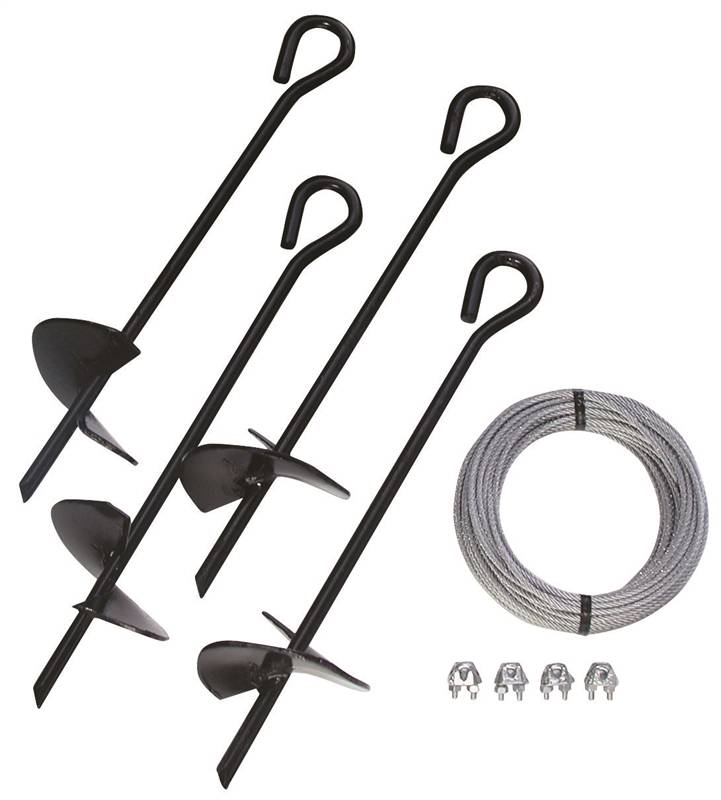 Tie Down 59070 All Purpose Anchor Kit Galvanized 4 Pieces 