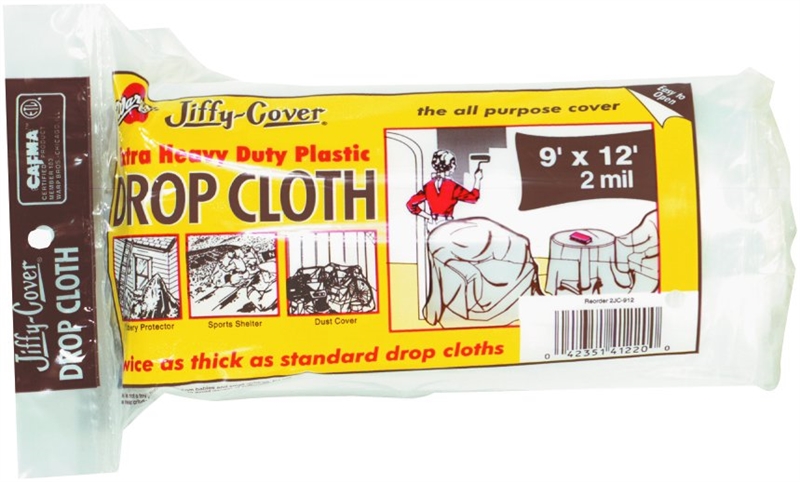 Cloth Drop Plastic 2mil 9x12ft - Case of 12