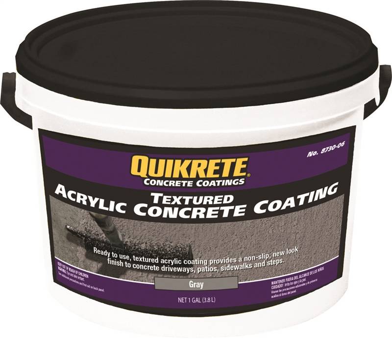 Quikrete 8730-06 Non-Slip Acrylic Concrete Coating, 1 gal Bottle