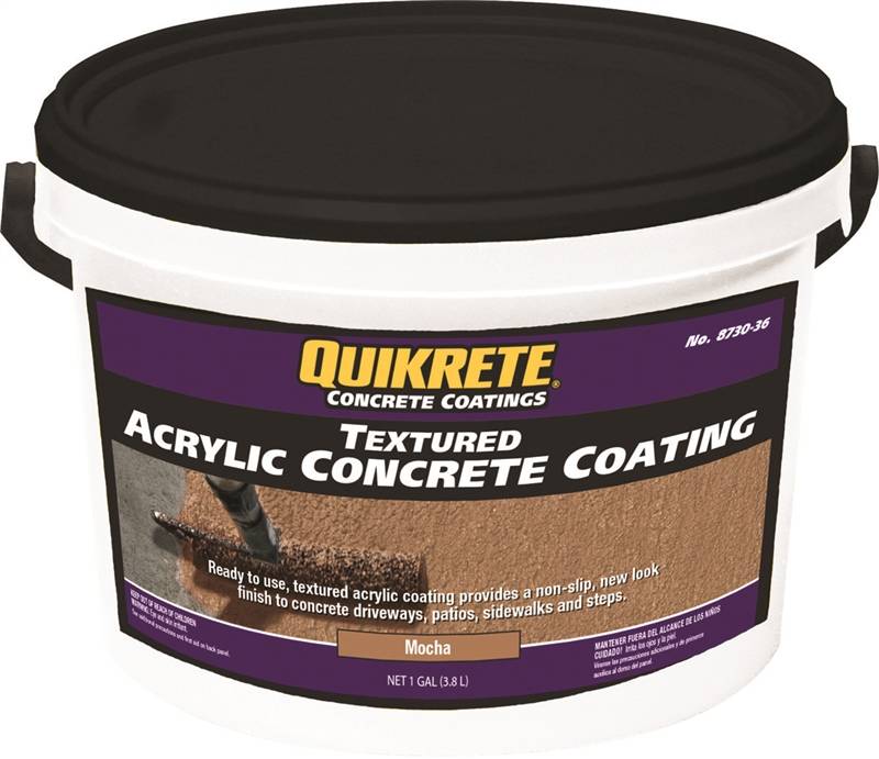 Quikrete 8730-36 Non-Slip Acrylic Concrete Coating, 1 gal Bottle