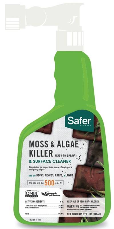 Safer 5324 6 Concentrate Moss Algae Killer 32 Oz Trigger