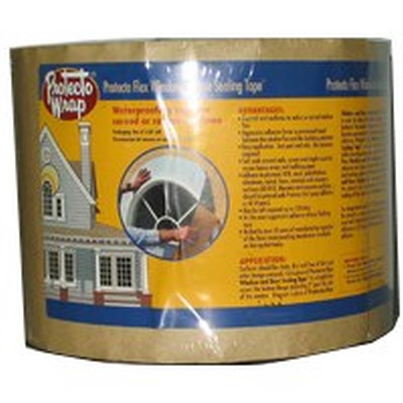 Protecto Flex 843606SW Flexible Window and Door Sealing Tape, 6 in W x 50 ft L x 40 mil T, HDPE