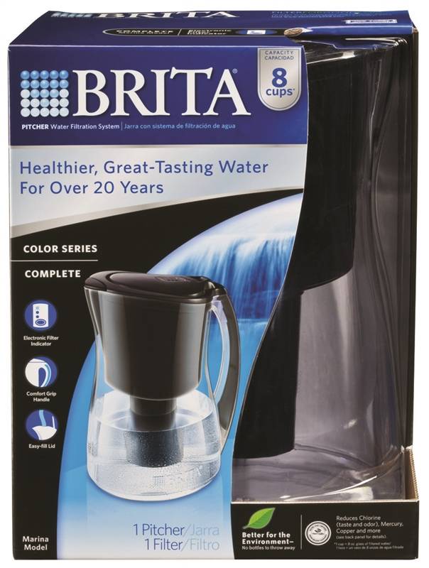 Brita 23.7 Ounce Hard Sided Water Bottle with 1 Filter, BPA Free