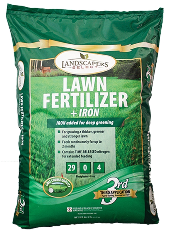TurfCare 902737 Slow-Release Lawn Fertilizer With Iron, 16 lb, Bag