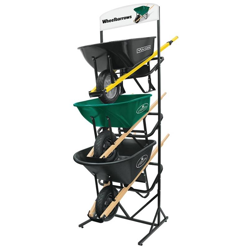 MintCraft 55432 Wheelbarrow Displayer With Sign, 98 in H x 32 in W x 30