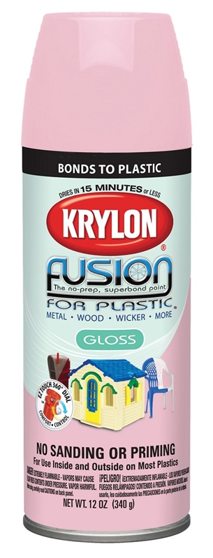 2 Krylon Fusion For Plastic Spray Paint 2331 Gloss Fairy Tale Pink