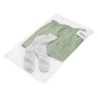 WASH BAG MESH ZIPPERED WHITE  