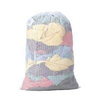 LAUNDRY BAG MESH W/ID TAG WHT 
