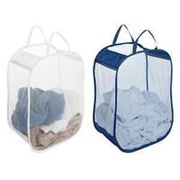 LAUNDRY BAG POP&FOLD MESH WHT 