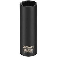 DeWALT IMPACT READY DW2287 Impact Socket, 9/16 in Socket, 3/8 in Drive, Square Drive, 6-Point, Steel, Black Oxide