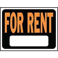 SIGN ID F/ RENT 12IN 9IN BLK
