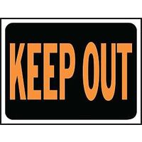 0110940-SIGN KEEP OUT 9X12IN PLASTIC