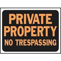 0111252 - SIGN PRIVATE PROPERTY PLASTIC