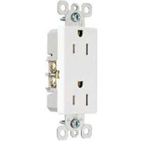 DECO RECEPTACLE DPX TR WHT 15A