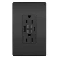 RECEPTACLE USB/AC GFCI BLK 15A