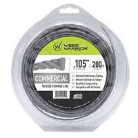 Weed Warrior 17416 Trimmer Line, 0.105 in Dia, 200 ft L, Nylon, Silver