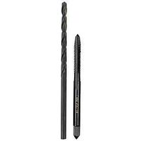 Milwaukee 49-57-5515 Drill and Tap Bit, HCS, Black Oxide, Specifications: #6-32 NC Straight Flute Plug Tap, #36 Drill