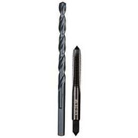 Milwaukee 49-57-5538 Drill and Tap Bit, HCS, Black Oxide, Specifications: 1/4-28 NF Straight Flute Plug Tap, #3 Drill