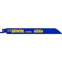 Irwin 372818P5 Reciprocating Saw Blade, 3/4 in W, 8 in L, 18 TPI, Cobalt/Steel Cutting Edge