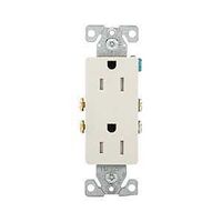 RECPTC DPX WHT 2-POLE 15A 125V