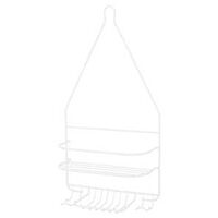 0391904-SHOWER CADDY SMALL WHITE