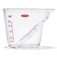 Good Grips 1109880 Measuring Cup, 2 oz Capacity, Plastic, Clear