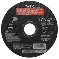 TASK 32043B Cutting Wheel, 4-1/2 in Dia, 1/16 in Thick, 7/8 in Arbor
