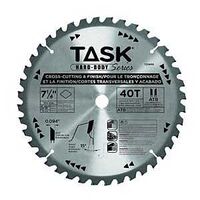 TASK Hardbody T22407 Cross Cutting and Finishing Saw Blade, 10 in Dia, 5/8 in Arbor, 60-Teeth, Carbide Cutting Edge