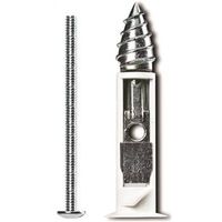 Cobra Anchors 360R Driller Toggle Bolt, 1/8 in x 2 in, Zinc, Chrome/Zinc Plated