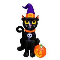HALLOWEEN INFLTB BLACK CAT 4FT