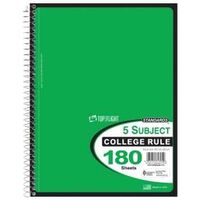 0727982-NOTEBOOK WIRED CR 5SUB 180 CT