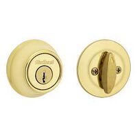 DEADBOLT SNGL CYLINDER BRTBRS 